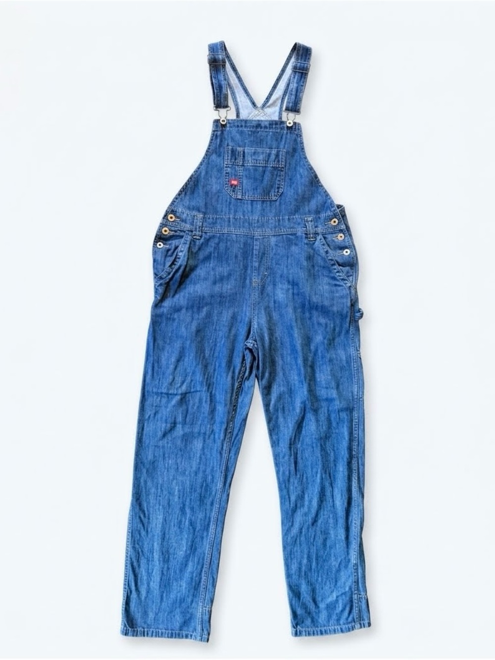 Dickies Relaxed Fit Medium Stonewashed Denim Bib Overalls Sz M Gorpcore Y2K 90s